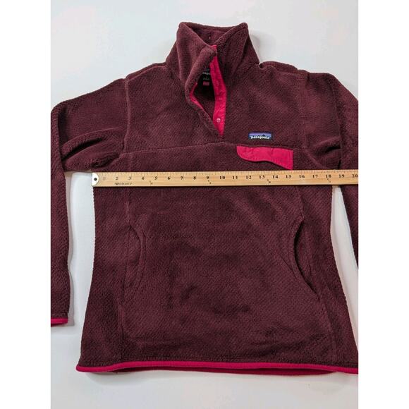 Patagonia Women’s Retool Snap T Pullover Fleece Jacket Wine Maroon Red - Size S - Picture 9 of 13